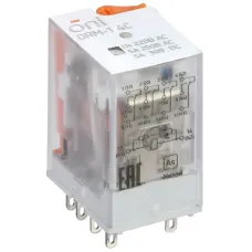 Реле интерфейсное ORM-1 4C 220В AC со светодиодом и тестовой кнопкой