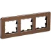 BRITE Рамка 3-местная РУ-3-1-Бр металл коричневый RE AL BRITE Рамка 3-местная РУ-3-1-Бр металл коричневый RE AL