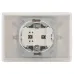 KVARTA Розетка 2-местная с заземлением с защитными шторками с крышкой 16А IP44 РСбш12-3-КБ-44 белый