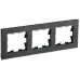 BRITE Рамка 3-местная РУ-3-2-Бр стекло черный матовый BRITE Рамка 3-местная РУ-3-2-Бр стекло черный матовый