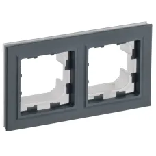 BRITE Рамка 2-местная IP44 РУ-2-БрГ-44 графит