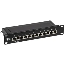 1U патч-панель кат.5E STP 12 портов 10'' (Dual IDC)