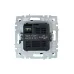 BRITE Розетка USB A+C 18Вт РЮ11-1-БрС сталь