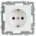 BRITE Розетка 1-местная с заземлением без защитных шторок 16А РС11-1-0-БрАБ арктический белый