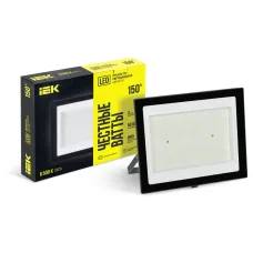 Прожектор СДО 06-150 светодиодный черный IP65 6500 K IEK