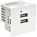PRIMER РКЮ-23-40-П Розетка USB A+A 5В 4,2А (2 модуля) белая