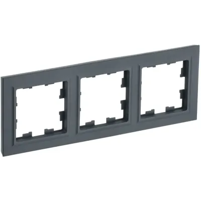 BRITE Рамка 3-местная РУ-3-БрГ графит