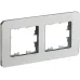 BRITE Рамка 2-местная РУ-2-1-Бр металл алюминий RE BRITE Рамка 2-местная РУ-2-1-Бр металл алюминий RE