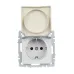 BRITE Розетка 1-местная с заземлением с защитными шторками и крышкой 16А IP44 РСбш10-3-44-БрА алюминий