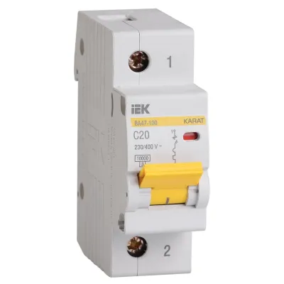 Авт. выкл. ВА47-100 1Р 20А 10кА х-ка C IEK