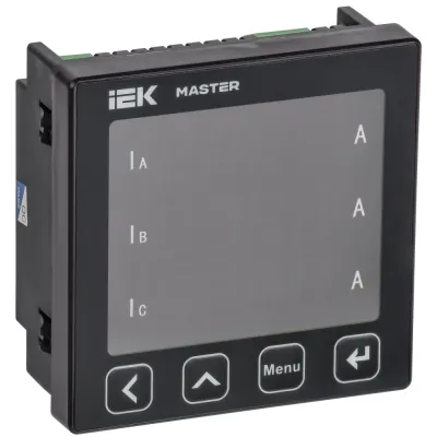 Амперметр цифровой щитовой трехфазный RS-485 96х96 LED MASTER