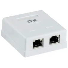 ITK Настенная инф. розетка RJ45 кат. 6 FTP 2-порт
