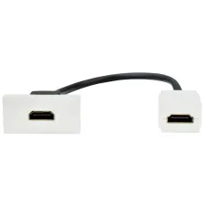 PRIMER РКМ-10-00-П Розетка HDMI M/M (1 модуль) белая