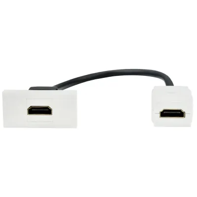 PRIMER РКМ-10-00-П Розетка HDMI M/M (1 модуль) белая