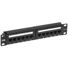 1U патч-панель кат.5E UTP 12 портов 10'' (Dual IDC)