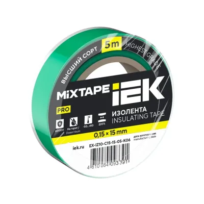 MIXTAPE PRO Изолента 0,15х15мм зеленая 5м