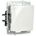BRITE Розетка 1-местная с заземлением с защитными шторками и крышкой 16А IP44 РСбш10-3-44-БрБ белый