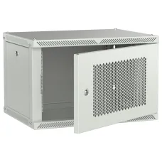 LINEA W Шкаф настенный 6U 600х450мм дверь перфорированная серый 2.0