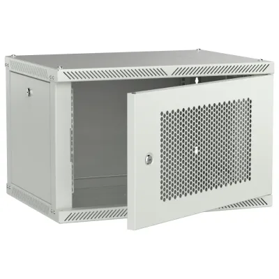 LINEA W Шкаф настенный 6U 600х450мм дверь перфорированная серый 2.0