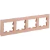 BRITE Рамка 4-местная РУ-4-2-БрП стекло персиковый матовый BRITE Рамка 4-местная РУ-4-2-БрП стекло персиковый матовый