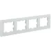 BRITE Рамка 4-местная РУ-4-2-Бр стекло белый матовый BRITE Рамка 4-местная РУ-4-2-Бр стекло белый матовый