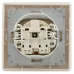 KVARTA Розетка с заземлением с защитными шторками с крышкой 16А IP44 РСбш10-3-ККм-44 кремовый