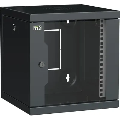 LINEA WS Шкаф 10'' 6U 320х310мм дверь обзорная со стеклом черный