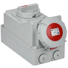 Розетка с механической блокировкой ССИ-824 32А-6ч/380В 3P+PE IP67