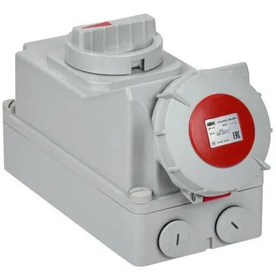 Розетка с механической блокировкой ССИ-824 32А-6ч/380В 3P+PE IP67