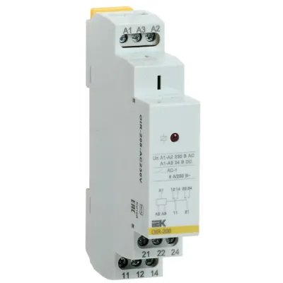 Реле промежуточное модульное OIR 2 контакта 8А 230В AC