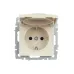 BRITE Розетка 1-местная с заземлением с защитными шторками и крышкой 16А IP44 РСбш10-3-44-БрКр бежевый
