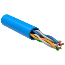 ITK Кабель связи витая пара U/UTP, кат.5E 4х2х24AWG solid, PVC, 305м, синий