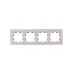 BRITE Рамка 4-местная РУ-4-2-Бр стекло розовый матовый