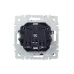 BRITE Розетка 1-местная с заземлением с защитными шторками и крышкой 16А IP20 РСбш10-3-БрС сталь