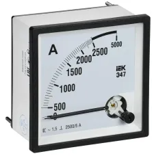 Амперметр Э47 2500/5А класс точности 1,5 96х96мм