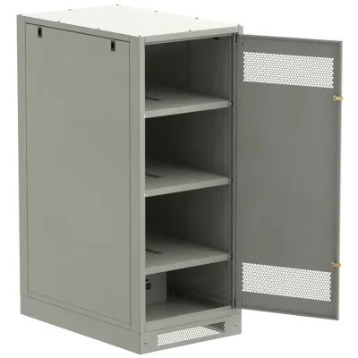 LINEA B Шкаф аккумуляторный (пустой) 1450х600х950мм металлическая дверь серый
