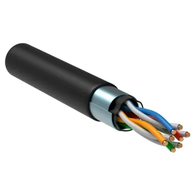 Витая пара F/UTP кат 5E 4х2х24AWG solid LDPE черный