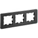 BRITE Рамка 3-местная РУ-3-1-Бр металл черный RE