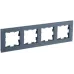 BRITE Рамка 4-местная РУ-4-2-Бр стекло маренго матовый BRITE Рамка 4-местная РУ-4-2-Бр стекло маренго матовый