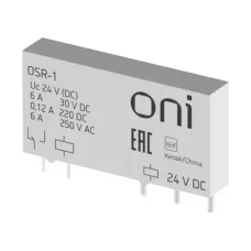 Реле ультратонкое OSR-1 1 перекидной контакт 24В DC