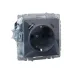 BRITE Розетка 1-местная с заземлением с защитными шторками 16А с USB A+C 18Вт РЮш11-1-БрМ маренго