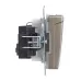 BRITE Розетка 1-местная с заземлением с защитными шторками и крышкой 16А IP44 РСбш10-3-44-БрШ шампань