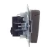BRITE Розетка 1-местная с заземлением с защитными шторками и крышкой 16А IP44 РСбш10-3-44-БрТБ темная бронза