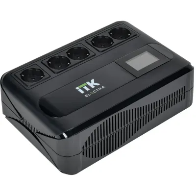 ITK ELECTRA LT5 Линейно-интерактивный 1кВА/0,6кВт однофазный с LCD дисплеем с АКБ 1х9AH 5 розеток Schuko