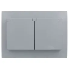 SKANDY Розетка 2-местная и крышкой 16А в сборе IP44 SK-R12Gr серый