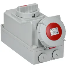 Розетка с механической блокировкой ССИ-825 32А-6ч/380В 3P+PE+N IP67