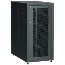 LINEA E Шкаф напольный сетевой 19'' 24U 600х1000мм перфорированная передняя дверь задняя металлическая черный