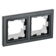 BRITE Рамка 2-местная IP44 РУ-2-БрЧ-44 черный