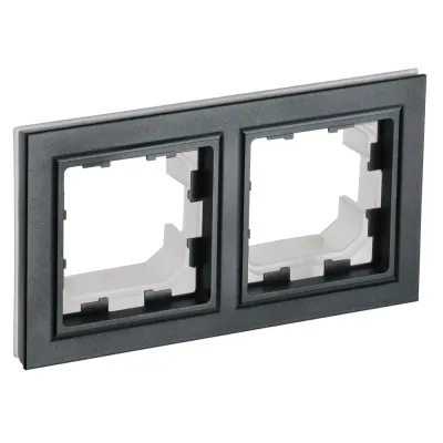 BRITE Рамка 2-местная IP44 РУ-2-БрЧ-44 черный
