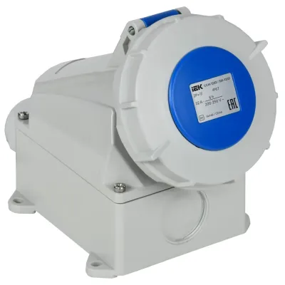 Розетка стационарная ССИ-1232 32А-6ч 220В 2P+PE IP67